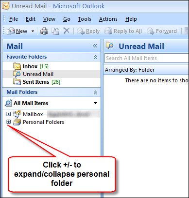 How to create personal folders in outlook